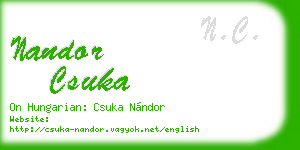 nandor csuka business card